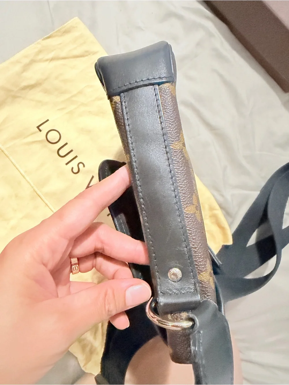 Louis Vuitton Bass Messenger Bag Macassar Monogram Canvas PM